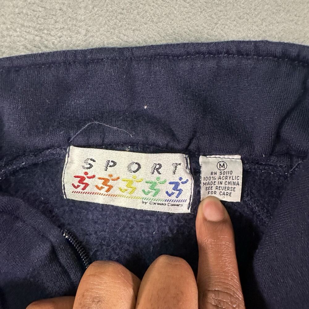 Sport Carolina Colours Fleece Set Navy Tribal Women M Vintage 90s Sweatsuit - Picture 5 of 13